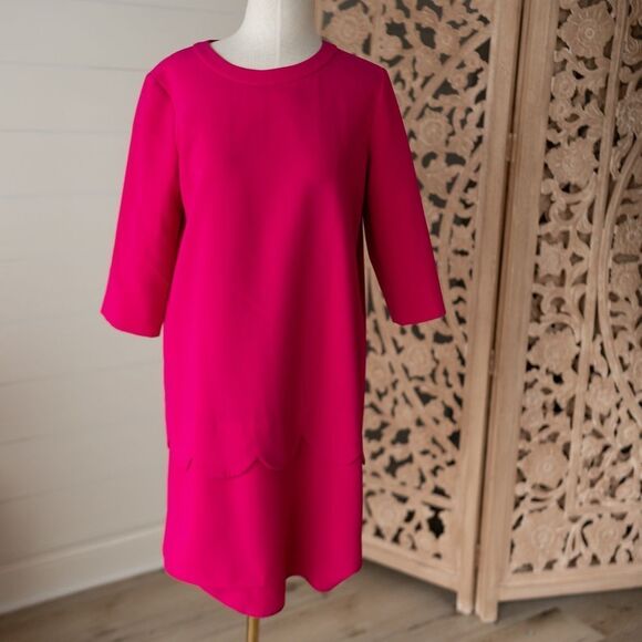 Kate Spade Fuchsia Scalloped Shift Dress‎ size 6 - Picture 2 of 12